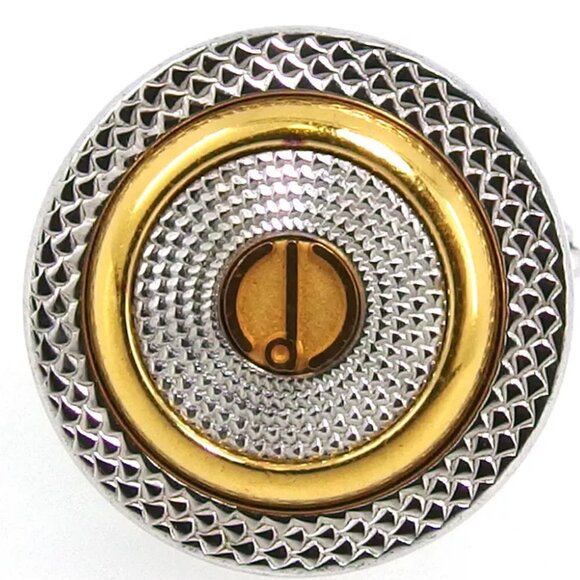 dunhill cuff d mark Silver & Gold Hardware Authentic used T17357 - Picture 3 of 9
